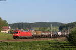 185 352-2 mit dem GC 60242 (Karlsruhe Raffinerie-Rammelswiesen) bei Peterzell 7.6.19