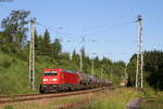 185 219-3 mit dem GC 60242 (Karlsruhe Raffinerie-Rammelswiesen) bei Sommerau 19.6.19