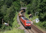 185 192-2 mit dem GB 60507 (Friesenheim(Baden)-Villingen(Schwarzw)) bei Nußbach 18.7.19