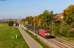 185 007-2 mit dem GX 68664 (Villingen(Schwarzw) - Trauen) bei Kirchdorf 12.10.22