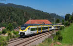 563 020 und 563 015 als SWE 87515 (Offenburg – Hornberg) bei Gutach 20.7.24