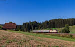 111 057 mit dem DbZ 74206 (Stuttgart Hbf - Basel Bad Bf) bei Stockburg 28.8.24