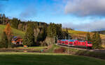 146 237-3  Karlsruhe  mit dem RE 4715 (Karlsruhe Hbf - Konstanz) bei St.Georgen 16.12.24