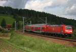 RE4706 mit Schublok 146 238-1 fhrt in Murphy´s Schatten am km 70,0 14.6.08