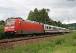 101 077-6 mit dem IC 2006 (IC Bodensee)am km 70,0 14.6.08