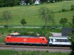 185 134-4 beschleunigt mit dem M ***** (Immendingen-****) am km 69,1 24.5.09