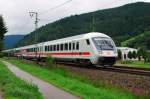 Ein IC-Steuerwagen mit ihren IC 2371  Schwarzwald  von Hamburg nach Konstanz unterwegs auf die Schwarzwaldbahn bei Gutach am 05. 08 2010.