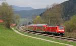 RE 4714 (Konstanz-Karlsruhe Hbf) mit Schublok 146 236-5  Triberg  bei Gutach 23.4.13