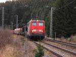 BR140 211-4 zog am 7.12.06 den FZT55902 ber die Schwarzwaldbahn hier ist sie gerade in St.Georgen/Schwarzwald
