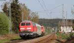 218 249-1 und 114 501-0 mit dem Mess ST 92236 (Offenburg - Immendingen) ex Bf Peterzell 22.5.14