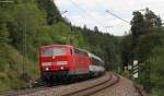 181 204-9 mit dem IC 186 (Zürich HB-Stuttgart Hbf) bei Talmühle 21.6.14