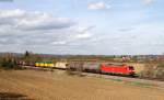 185 174-0 mit dem EZ 44613 (Kornwestheim Rbf-Singen(Htw)) bei Hohenkrähen 12.4.15