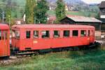 Beiwagen BW 4 der SWEG-Nebenbahn Biberach-Oberharmersbach, Umbau aus einem TW 4 der SWEG
Datum: 29.10.1986