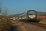 626 126-6 und 926 202-3 waren am Nachmittag des 15.02.17 auf der Kaiserstuhlbahn unterwegs.