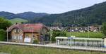 Bahnhof Niederwinden an der Elztalbahn, von der Gleisseite, Sept.2024