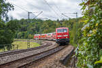 111 189 als RE 21761 am 08.08.2024 unterwegs von Böblingen nach Stuttgart.