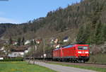 185 120-4 und 185 138-5 mit dem GK 44084 (Buchs-Mannheim Friedrichsfeld) bei Aistaig 21.4.19