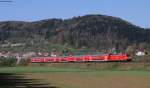 RE 19037 (Stuttgart Hbf-Singen(Htw) mit Schublok 146 218-3 bei Horb 11.4.14