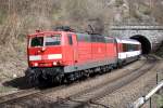 181 204-9 mit IC 187 von Stuttgart nach Zürich am Mühlener Tunnel bei Horb am 30.03.2014 