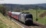 182 515-7 mit 147 001-2 und 187 102-9 auf Messfahrt bei Eutingen 20.4.15