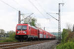 DBC 187 117-7 mit leerem Salzzug bei Uhingen 02.05.2022