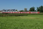 Planmig htte an jenem Sonntagnachmittag in diesen Zug ein Fahrradwagen und eine zweite Lok eingereiht sein sollen. Stattdessen wurde am 11.09.2016 bei Wasserburg (Bodensee) nur ein „normaler“ IRE fotografiert, der sich mit der Zugnummer 4209 auf der Fahrt von Ulm nach Lindau befand.
