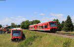 650 110-9 und 650 102-6 als RB 17809 (Sigmaringen - Aulendorf) bei Herbertingen 11.6.22.