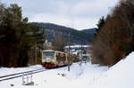 Am 12. Dezember 2020 war nach 23 Jahren der letzte Einsatztag der HzL-Regioshuttle auf der Zollernnalbbahn 1.

In der anderen Richtung sieht man hinten den Haltepunkt Lautlingen. VT 207 und 202 haben auf der Fahrt nach Tübingen (HzL 86260) dort einen kurzen Halt eingelegt.