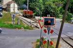 Vor dem  Bahnhof Haigerloch (Hohenzollerische Landesbahn) war zu dieser Zeit, in den 80ern, nicht viel los, Züge gab es nur wenige, und Fahrgäste konnten nur mit dem Bus nach Hechingen 