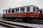 VB 16 der Hohenzollerischen Landesbahn auf dem Areal des Bw Gammertingen am 29.10.1984.