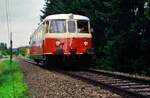 MAN-Schienenbus der Hohenzollerischen Landesbahn (29.10.1984).