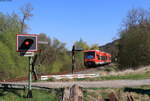 650 304-8 und 650 308-9 als RB 17419 (Tübingen Hbf - Horb) bei Eyach 20.4.22