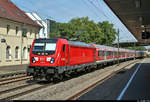 147 014-5 von DB Regio Baden-Württemberg als RB 19967 von Heilbronn Hbf nach Stuttgart Hbf durchfährt den Bahnhof Asperg auf der Bahnstrecke Stuttgart–Würzburg (Frankenbahn |