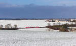 Wenige 100 Meter weiter befindet sich der unbekannte 642 als RE Heilbronn-Crailsheim am 13.01.2021 bei Öhringen-Eckartsweiler. 