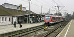 Am 5.4.13 fuhren zwei Dieseltriebwagen (vorn 648 316) außerplanmäßig als RE von Nürnberg nach Crailsheim und zurück.