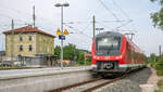 Die Nürnberger S-Bahn-Linie 4 endet in Dombühl auf Gleis 4.