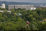 Ein kleiner Quietschie in der großen Stuttgarter  Stadtlandschaft .