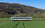 VT 421 als WEG 3138 (Schorndorf – Rudersberg-Oberndorf) bei Schlechtbach 12.4.24