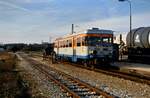 WEG-Nebenbahn Amstetten-Laichingen, Bahnhof Amstetten mit Gleisen der Spurweite 1000 mm.