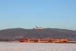 442 772 DB Regio bei Lichtenfels unterhalb von Kloster Banz am 27.01.2017.