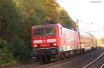 143 871 mit Rb nach Naumburg/Saale im Bhf Michelau/Ofr ( Man beachte  den Neigungswinkel der Kurve )