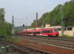 442 337 und 442 215 rangieren am 07. Mai 2013 im Bahnhofsbereich von Kronach.
