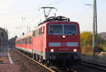 111 215-0 DB Regio in Hochstadt/ Marktzeuln am 19.10.2012. (Bahnsteigbild)