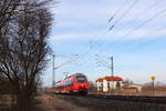 442 607 DB Regio bei Trieb am 25.02.2017.