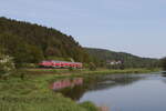 218 498 aus Weiden kommend  am 1. Mai 2024 bei Haindorf.