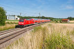 146 240 mit dem RE 4860 (München Hbf - Nürnberg Hbf) bei Batzhausen, 10.07.2019