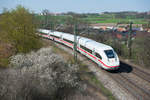 Tz 9204 als unbekannter ICE bei Ansbach Richtung Treuchtlingen, 18.04.2019