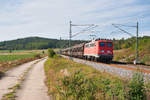 140 432 BayernBahn mit dem Henkelzug DGS 59971 (Langenfeld - Gunzenhausen) bei Mitteldachstetten, 17.09.2019