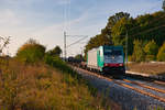 186 226 Lineas mit einem Stahlzug bei Oberdachstetten Richtung Ansbach, 19.09.2019