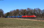 193 335-7 und 193 317-5 mit dem KT 42145 (Rostock Seehafen - Verona Quadrante) bei Brannenburg 12.2.22